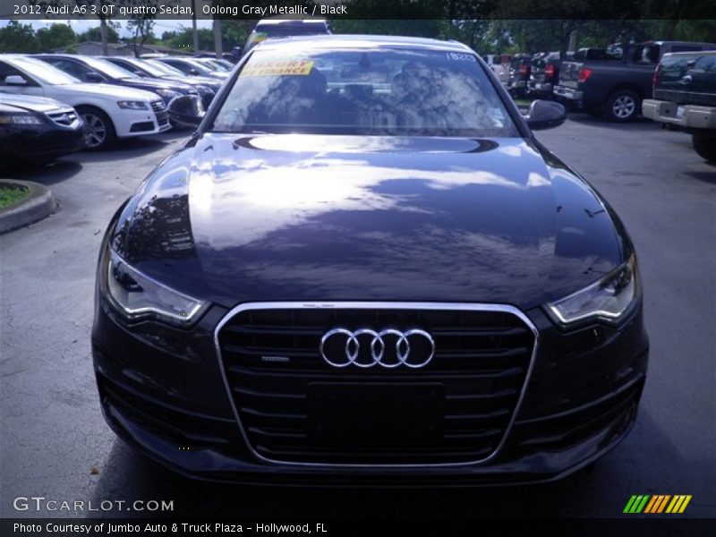Oolong Gray Metallic / Black 2012 Audi A6 3.0T quattro Sedan