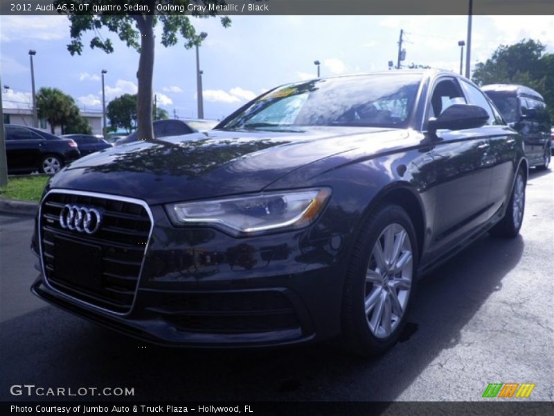 Oolong Gray Metallic / Black 2012 Audi A6 3.0T quattro Sedan