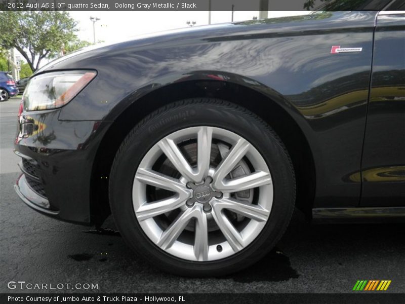 Oolong Gray Metallic / Black 2012 Audi A6 3.0T quattro Sedan