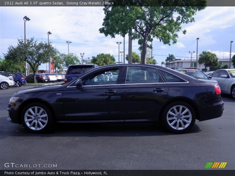 Oolong Gray Metallic / Black 2012 Audi A6 3.0T quattro Sedan
