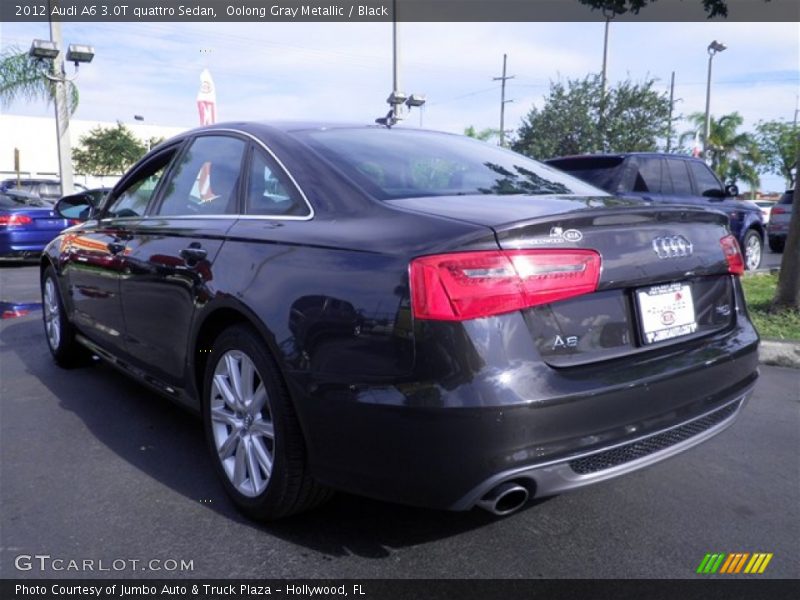 Oolong Gray Metallic / Black 2012 Audi A6 3.0T quattro Sedan