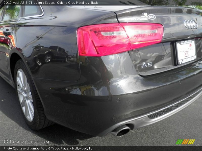 Oolong Gray Metallic / Black 2012 Audi A6 3.0T quattro Sedan