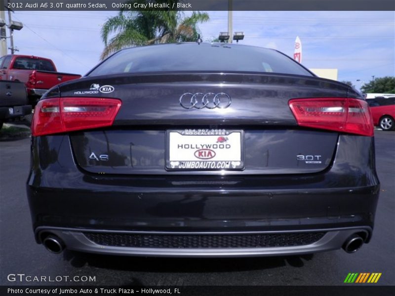 Oolong Gray Metallic / Black 2012 Audi A6 3.0T quattro Sedan
