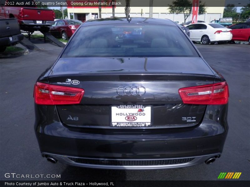 Oolong Gray Metallic / Black 2012 Audi A6 3.0T quattro Sedan