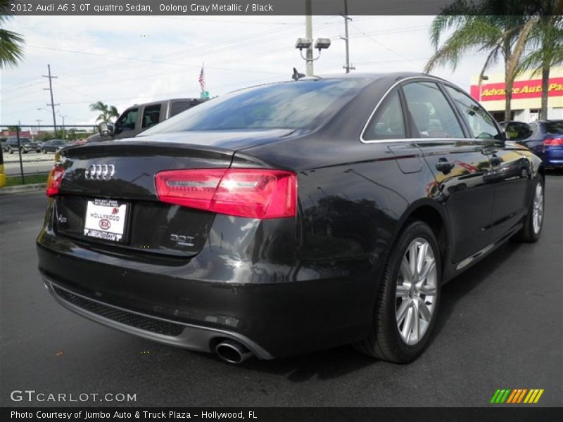 Oolong Gray Metallic / Black 2012 Audi A6 3.0T quattro Sedan