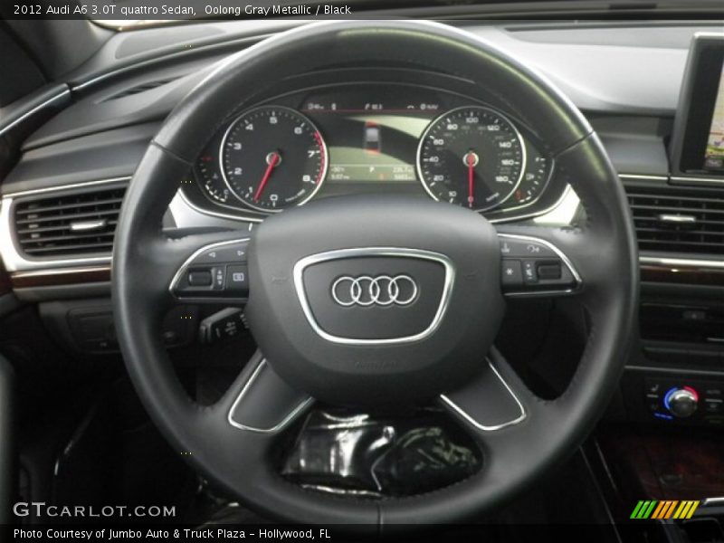Oolong Gray Metallic / Black 2012 Audi A6 3.0T quattro Sedan