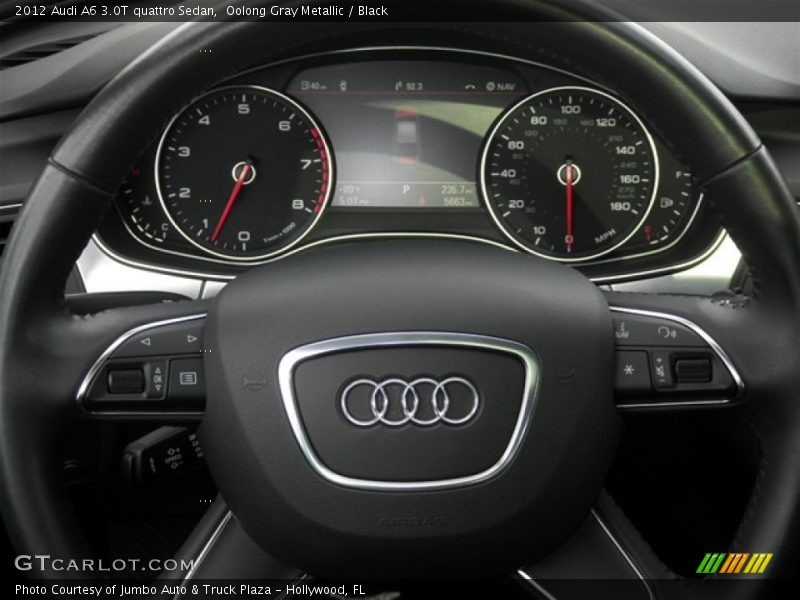 Oolong Gray Metallic / Black 2012 Audi A6 3.0T quattro Sedan