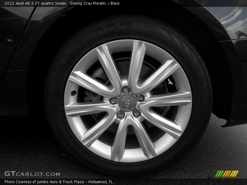 Oolong Gray Metallic / Black 2012 Audi A6 3.0T quattro Sedan