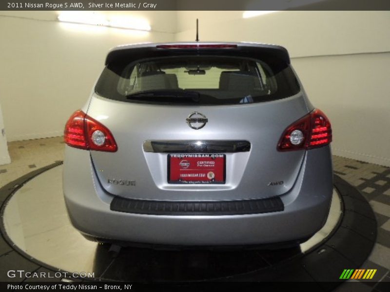 Silver Ice Metallic / Gray 2011 Nissan Rogue S AWD