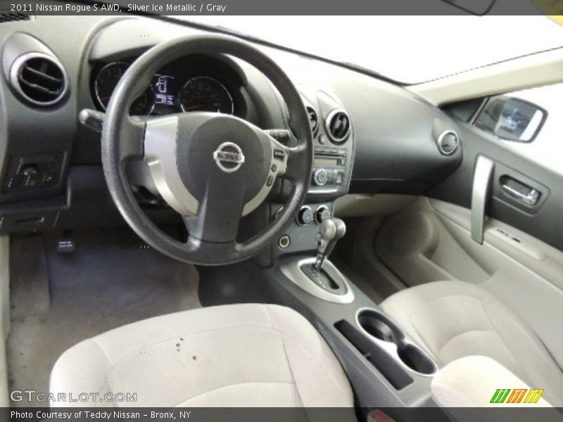 Silver Ice Metallic / Gray 2011 Nissan Rogue S AWD