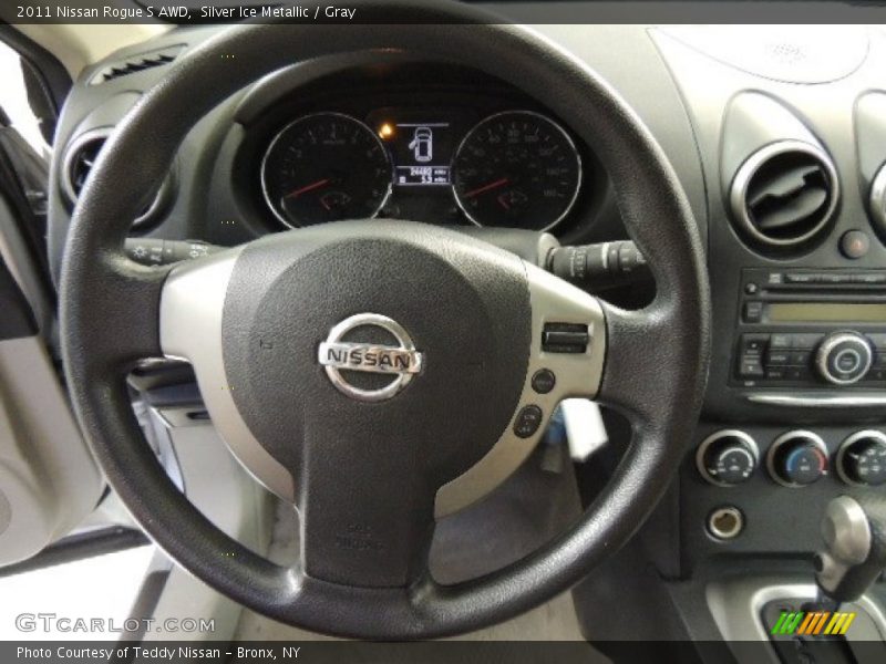 Silver Ice Metallic / Gray 2011 Nissan Rogue S AWD