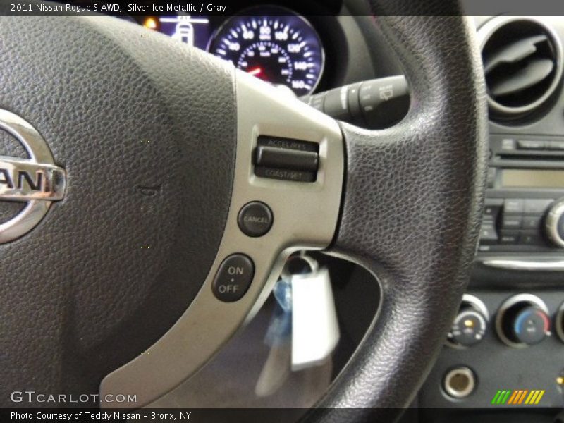 Silver Ice Metallic / Gray 2011 Nissan Rogue S AWD