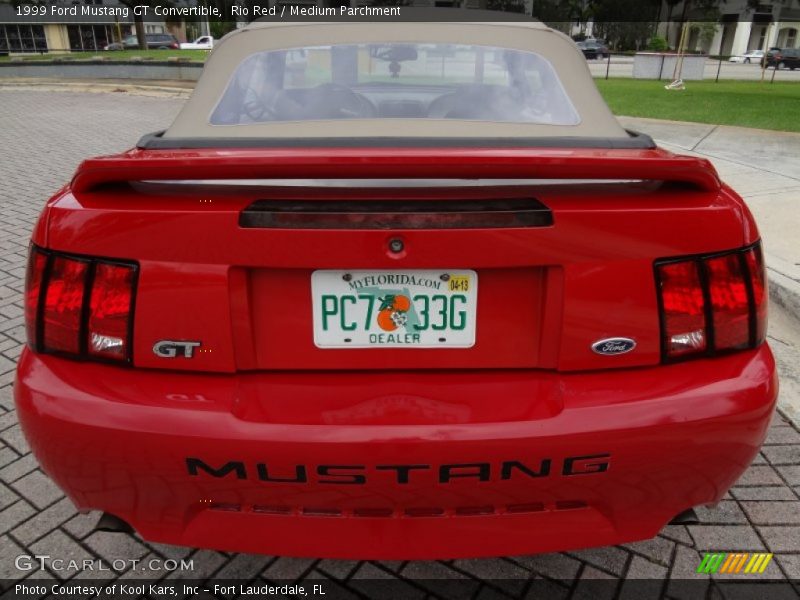 Rio Red / Medium Parchment 1999 Ford Mustang GT Convertible