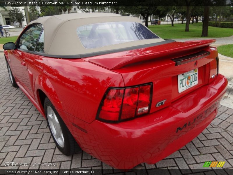 Rio Red / Medium Parchment 1999 Ford Mustang GT Convertible