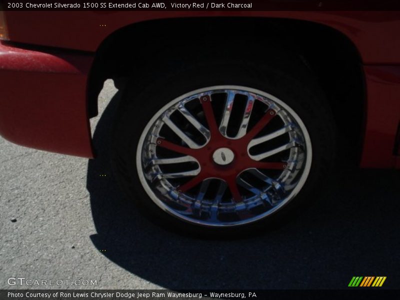 Victory Red / Dark Charcoal 2003 Chevrolet Silverado 1500 SS Extended Cab AWD