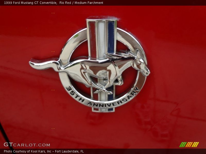 Rio Red / Medium Parchment 1999 Ford Mustang GT Convertible