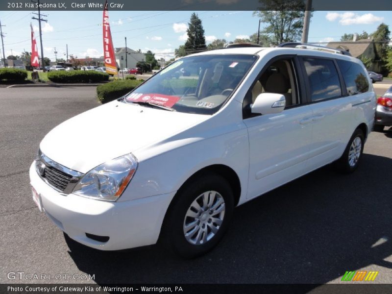 Clear White / Gray 2012 Kia Sedona LX