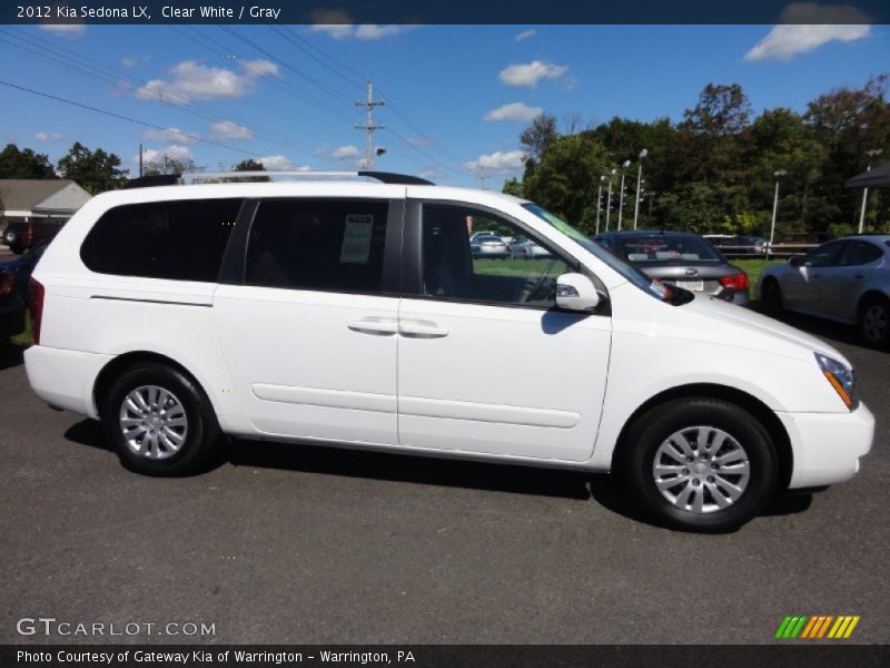 Clear White / Gray 2012 Kia Sedona LX