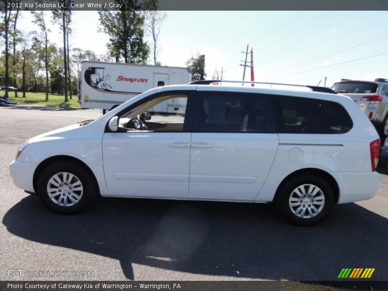 Clear White / Gray 2012 Kia Sedona LX