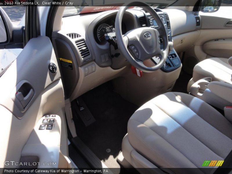 Clear White / Gray 2012 Kia Sedona LX