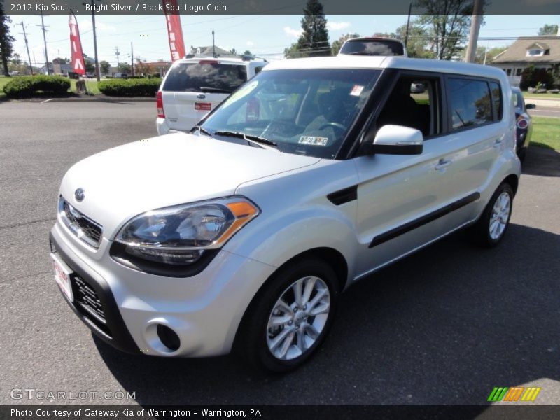 Bright Silver / Black Soul Logo Cloth 2012 Kia Soul +