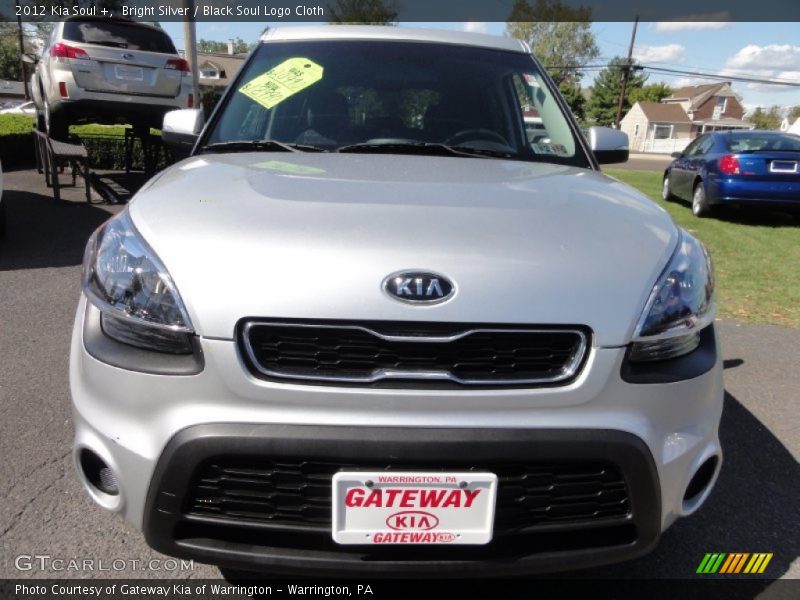 Bright Silver / Black Soul Logo Cloth 2012 Kia Soul +