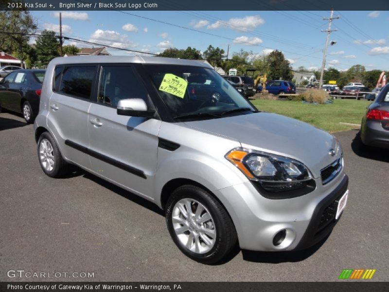 Bright Silver / Black Soul Logo Cloth 2012 Kia Soul +