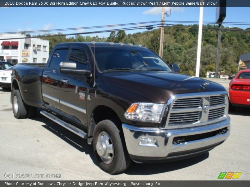 Rugged Brown Pearl / Light Pebble Beige/Bark Brown 2010 Dodge Ram 3500 Big Horn Edition Crew Cab 4x4 Dually