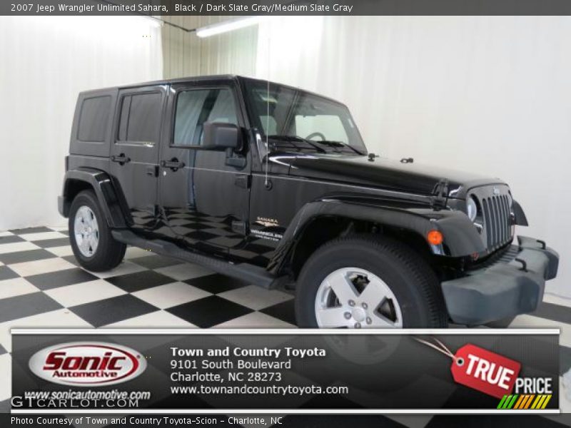 Black / Dark Slate Gray/Medium Slate Gray 2007 Jeep Wrangler Unlimited Sahara
