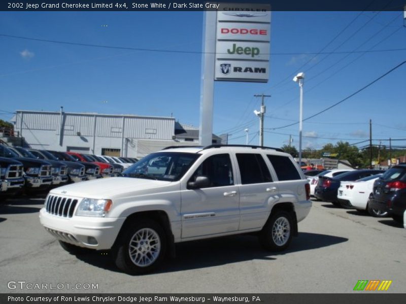 Stone White / Dark Slate Gray 2002 Jeep Grand Cherokee Limited 4x4