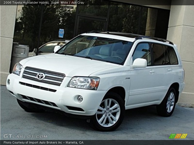 Super White / Ash Gray 2006 Toyota Highlander Hybrid