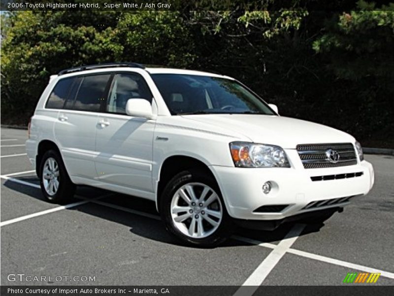 Super White / Ash Gray 2006 Toyota Highlander Hybrid