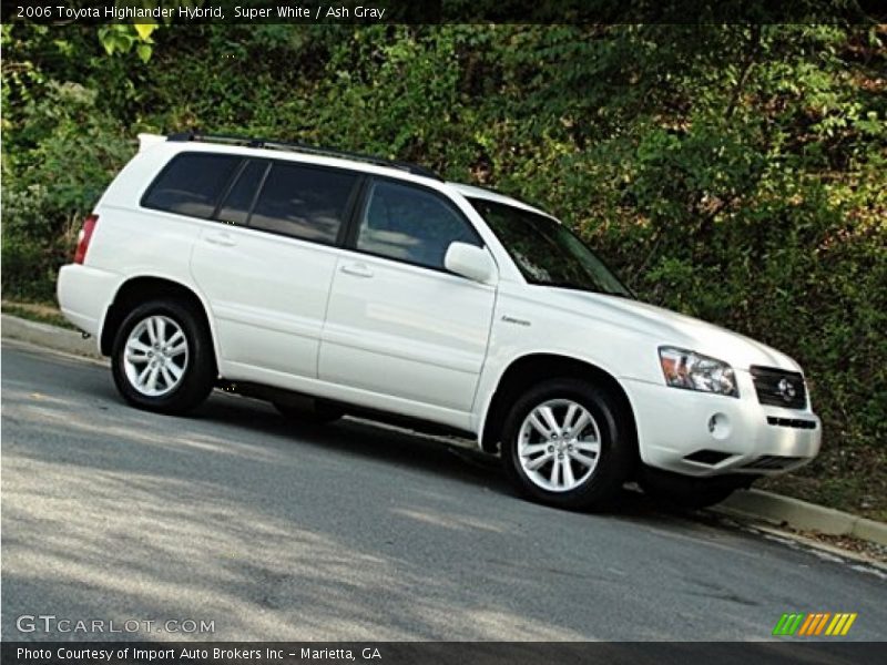 Super White / Ash Gray 2006 Toyota Highlander Hybrid