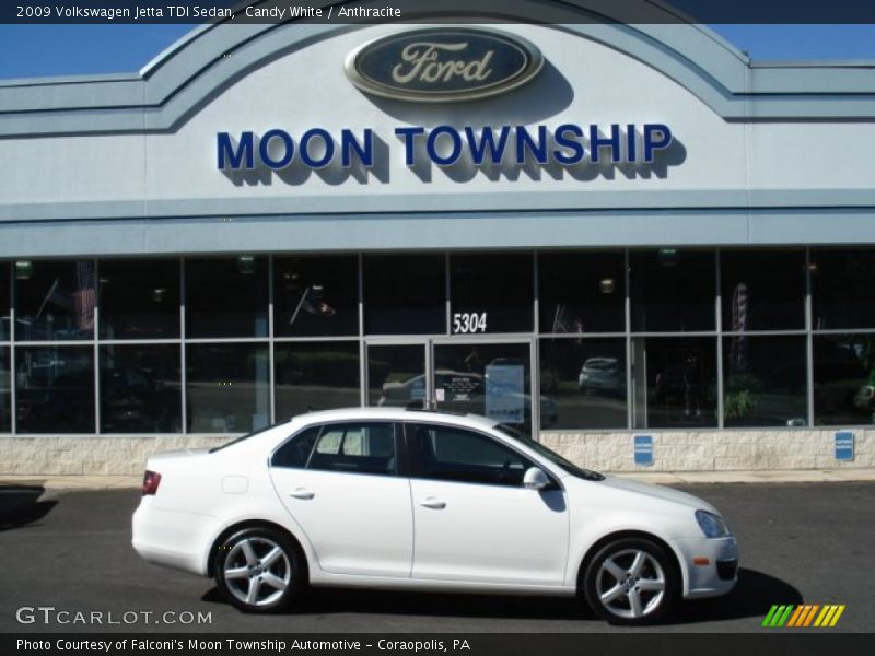 Candy White / Anthracite 2009 Volkswagen Jetta TDI Sedan