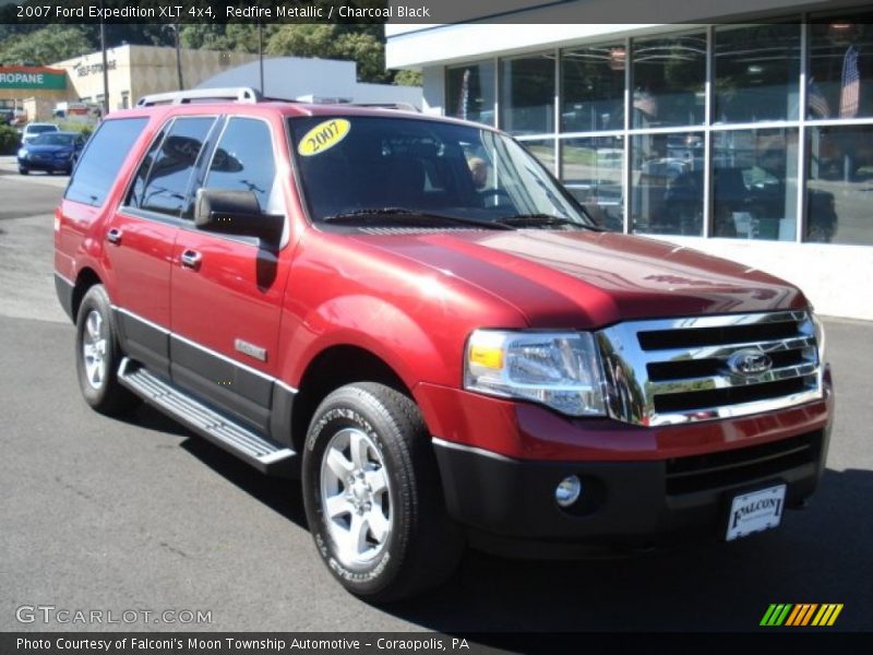 Redfire Metallic / Charcoal Black 2007 Ford Expedition XLT 4x4