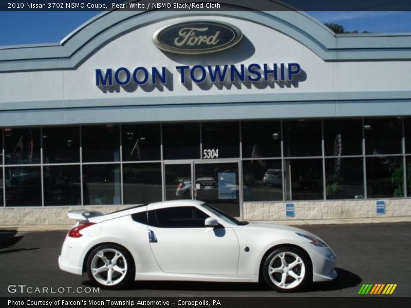 Pearl White / NISMO Black/Red Cloth 2010 Nissan 370Z NISMO Coupe