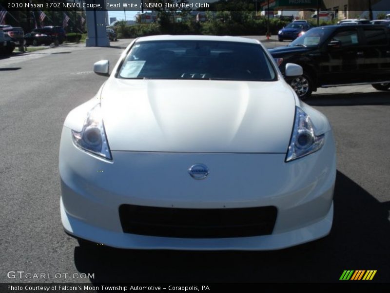 Pearl White / NISMO Black/Red Cloth 2010 Nissan 370Z NISMO Coupe