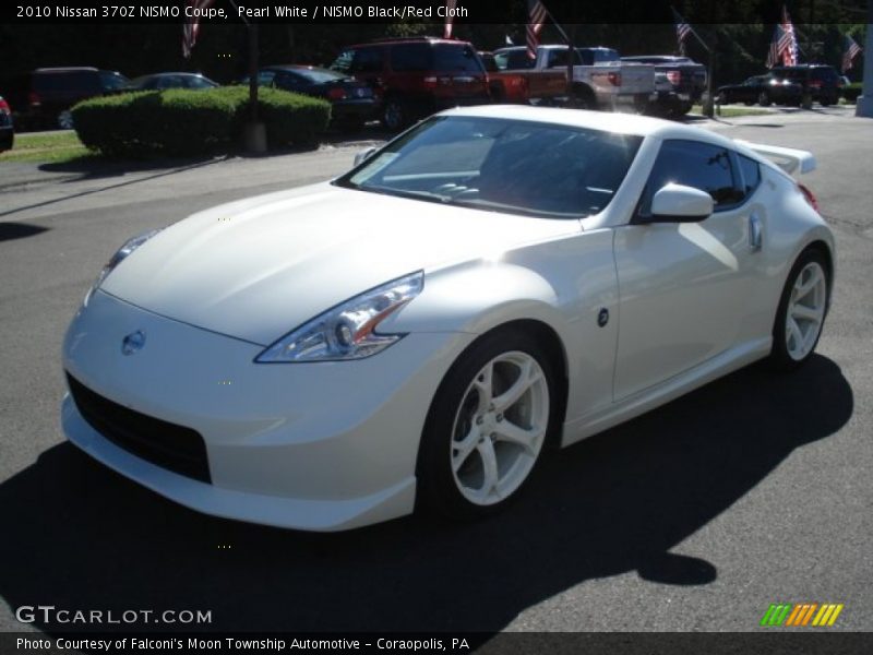 Pearl White / NISMO Black/Red Cloth 2010 Nissan 370Z NISMO Coupe