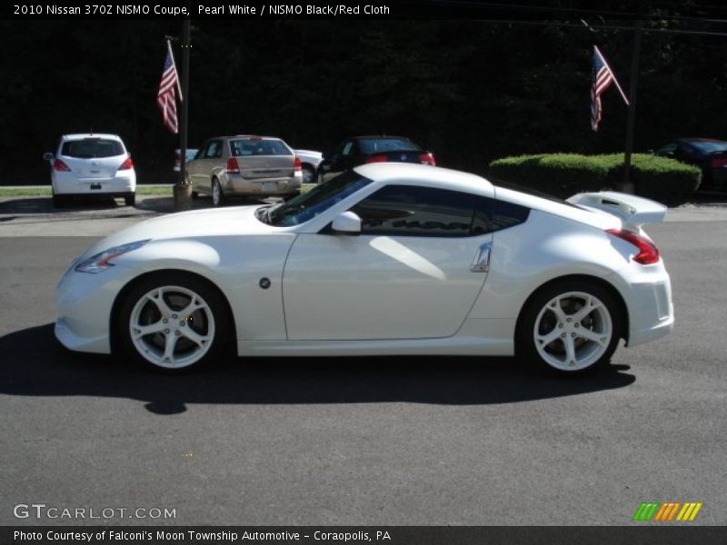 Pearl White / NISMO Black/Red Cloth 2010 Nissan 370Z NISMO Coupe