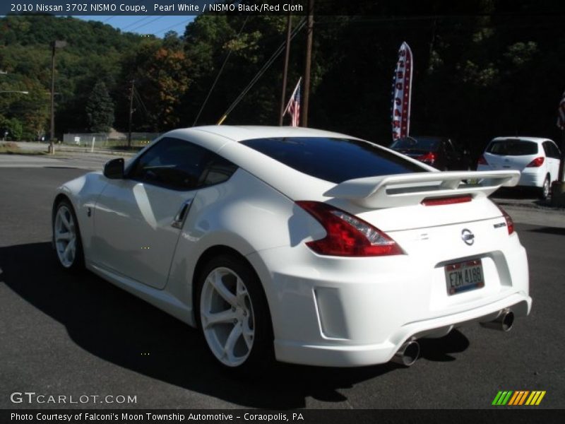 Pearl White / NISMO Black/Red Cloth 2010 Nissan 370Z NISMO Coupe