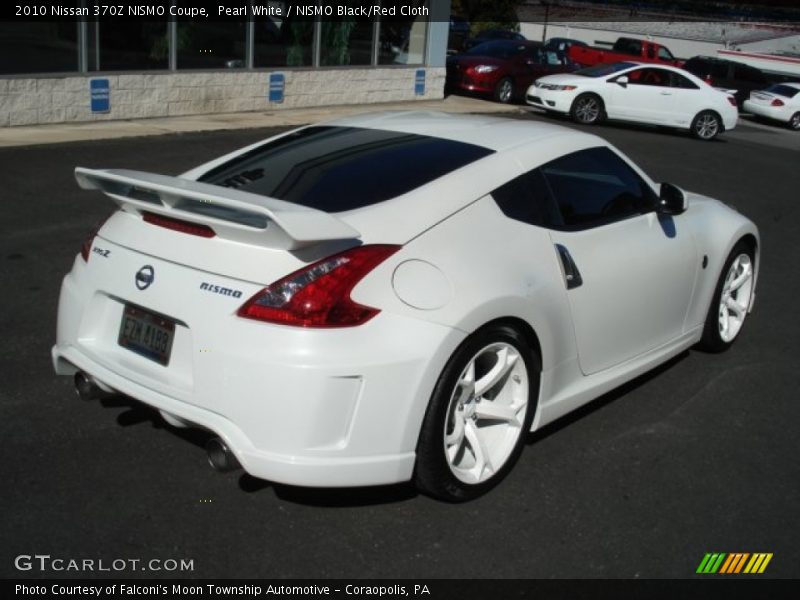 Pearl White / NISMO Black/Red Cloth 2010 Nissan 370Z NISMO Coupe