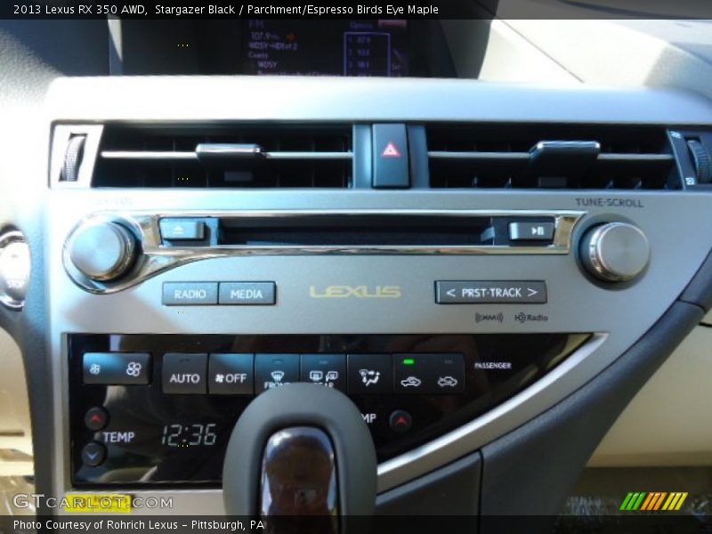 Stargazer Black / Parchment/Espresso Birds Eye Maple 2013 Lexus RX 350 AWD