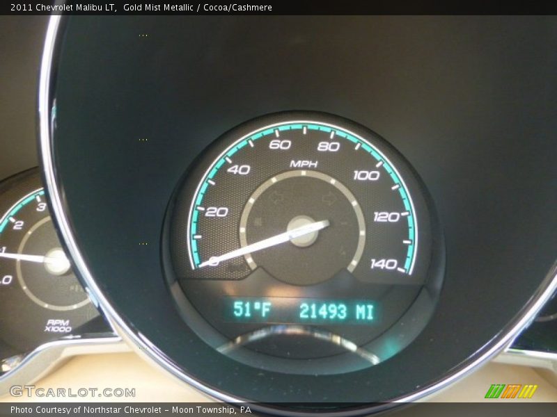 Gold Mist Metallic / Cocoa/Cashmere 2011 Chevrolet Malibu LT