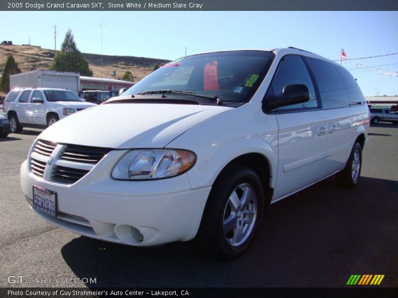 Stone White / Medium Slate Gray 2005 Dodge Grand Caravan SXT