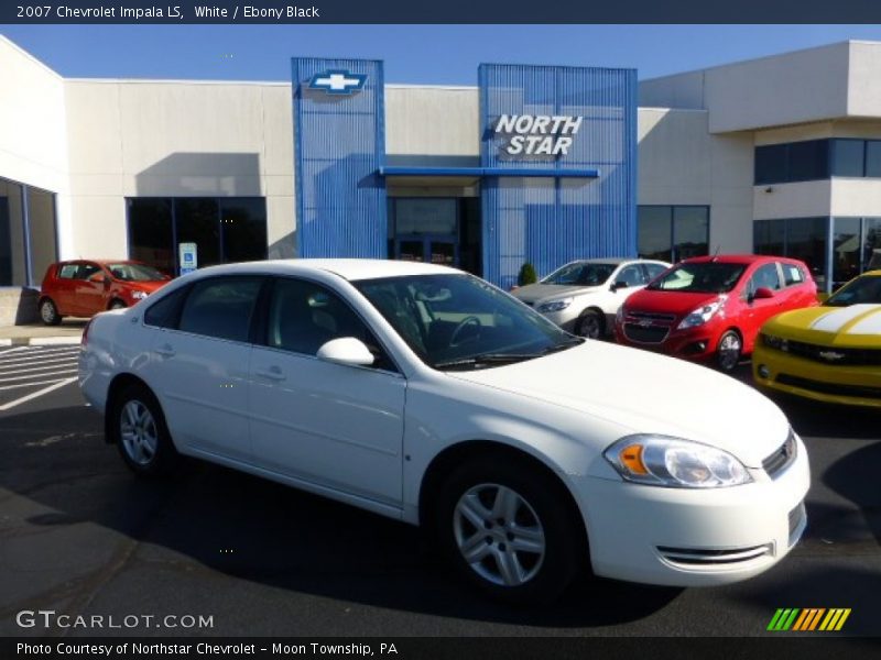 White / Ebony Black 2007 Chevrolet Impala LS