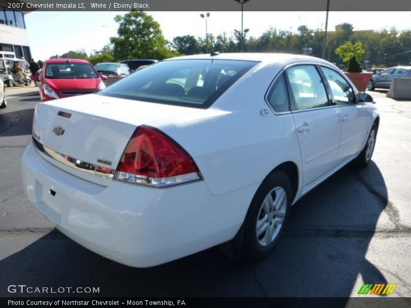 White / Ebony Black 2007 Chevrolet Impala LS