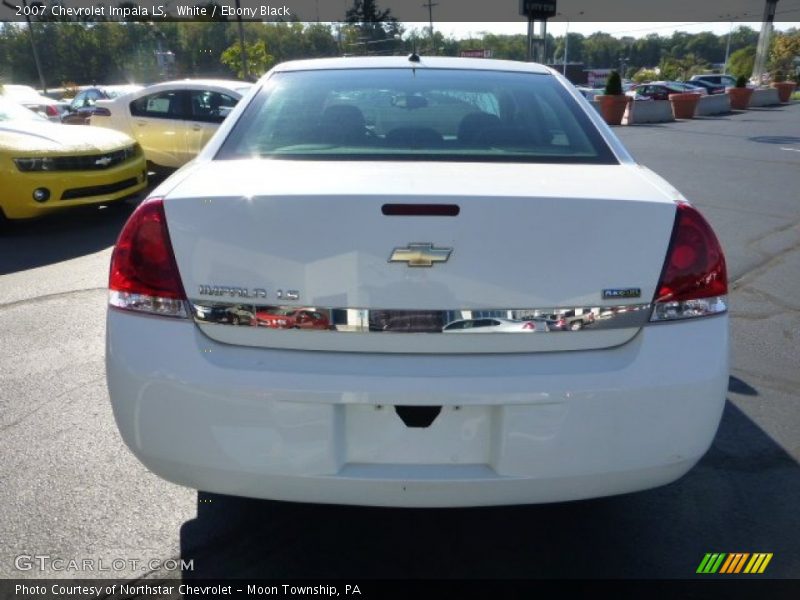 White / Ebony Black 2007 Chevrolet Impala LS