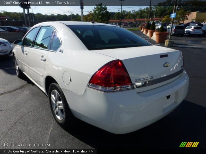 White / Ebony Black 2007 Chevrolet Impala LS