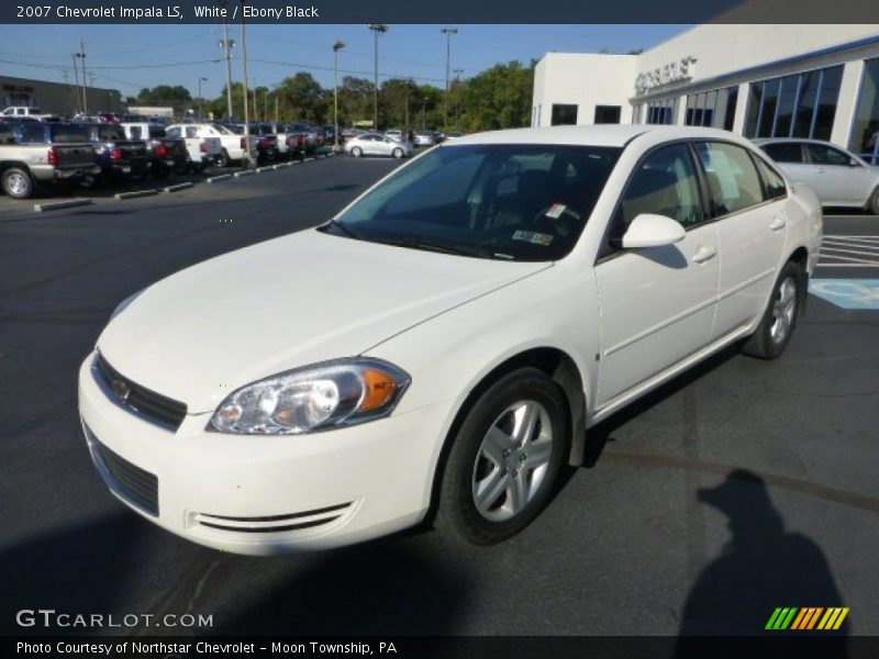 White / Ebony Black 2007 Chevrolet Impala LS