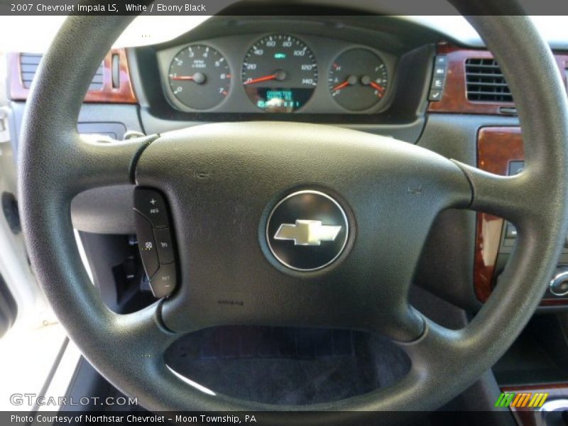 White / Ebony Black 2007 Chevrolet Impala LS